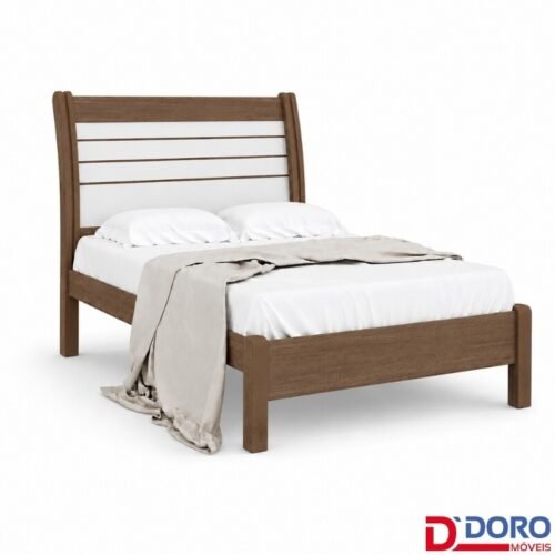 Cama Casal Esmeralda Plus Castanho/Off - D Doro
