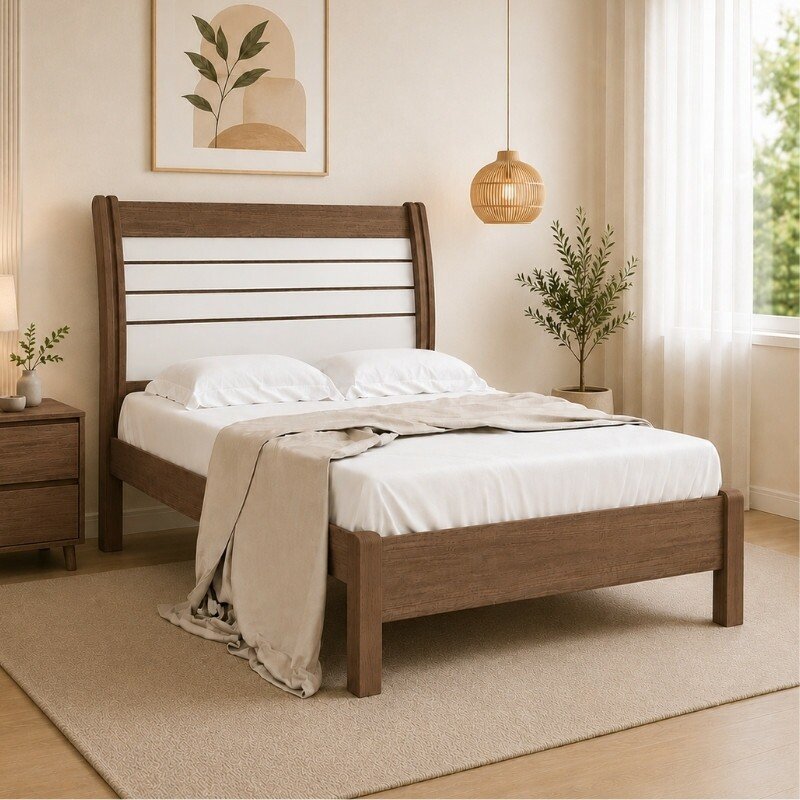 Cama Casal Esmeralda Plus Castanho/Off - D Doro - Imagem 2
