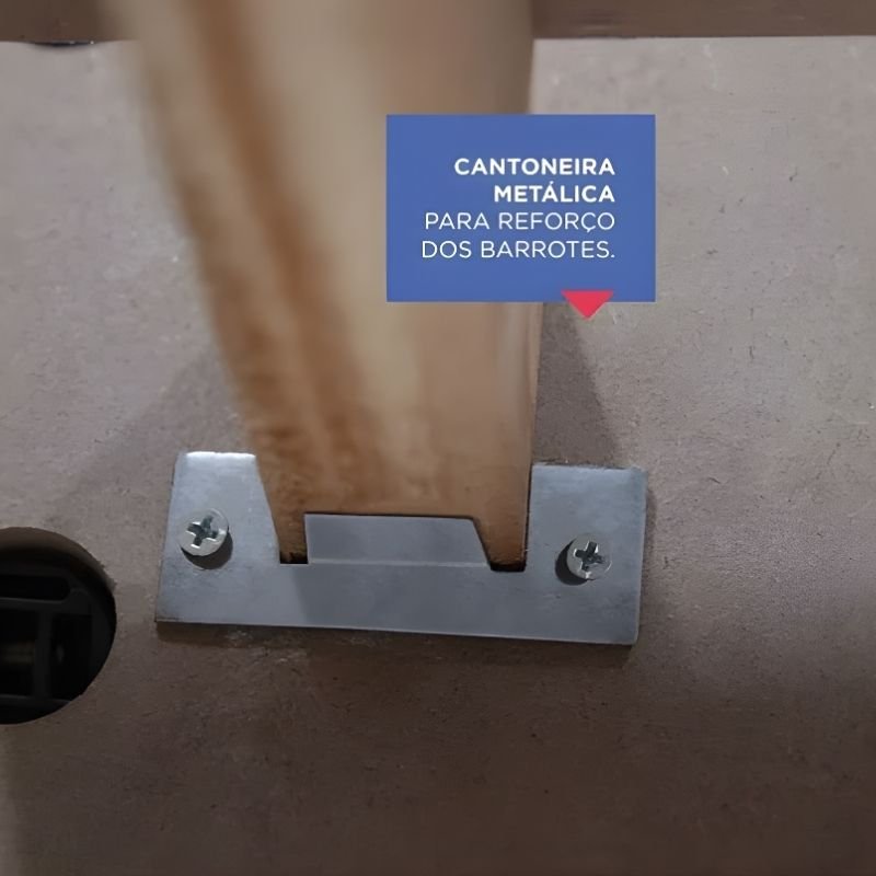 Cama Solteiro Milênio Castanho 1,30m Cabeceira com Baú 100% MDF - D Doro - Imagem 4