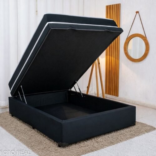Alternative view of Colchão Casal Ortopédico Classic Supreme Lestespuma + Base Box Baú Casal Confort Sued Preto Blindado Issacar - 138x188x64