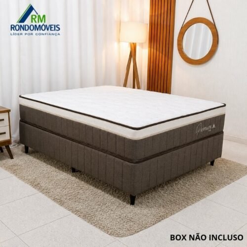 Colchão Casal Molas Ensacadas Pocket Premium Plus Rondomóveis 138x188x32 cm | Suporta até 240kg