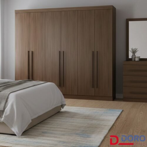 Guarda-roupa Casal 2,75m Da Vinci Plus Castanho 6 Portas 6 Gavetas 100% MDF - D Doro