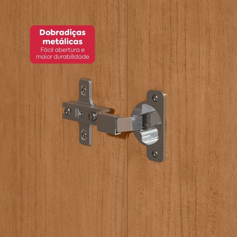 Guarda-roupa Casal 2,36m Andara Soft Amêndoa/Off 8 Portas 4 Gavetas - Lopas - Imagem 5