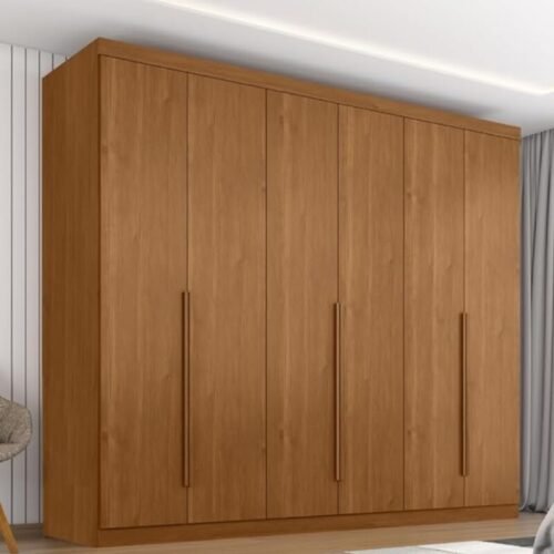 Guarda-roupa Casal 2,68m Alvorada Nature 6 Portas 6 Gavetas 100% MDF - Bianchi