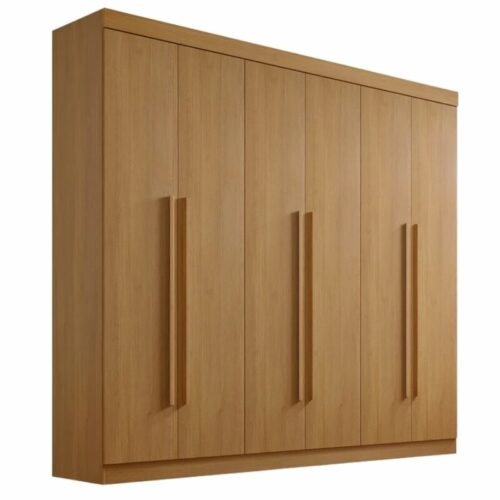 Guarda-roupa Casal 2,32m Monte Carlo Cinamomo 6 Portas 6 Gavetas 100% MDF - D Doro