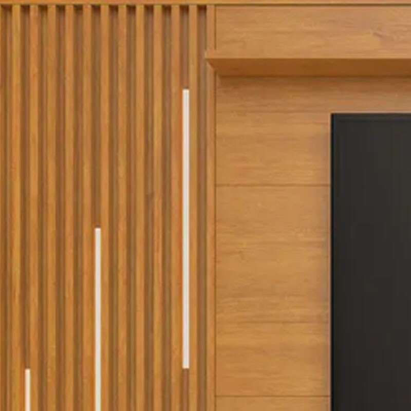 Home 2,00m Absoluto Cinamomo/Off com Detalhe Ripado e LED para TV até 65" - JCM - Imagem 4