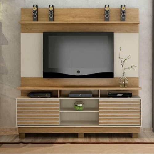 Home 1,82m Texas Cinamomo/Off para TV até 60" - Valdemóveis