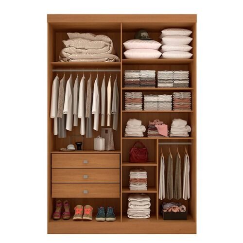 Alternative view of Guarda-roupa Casal 1,85m Da Vinci Plus Cinamomo/Off 4 Portas 3 Gavetas 100% MDF - D Doro