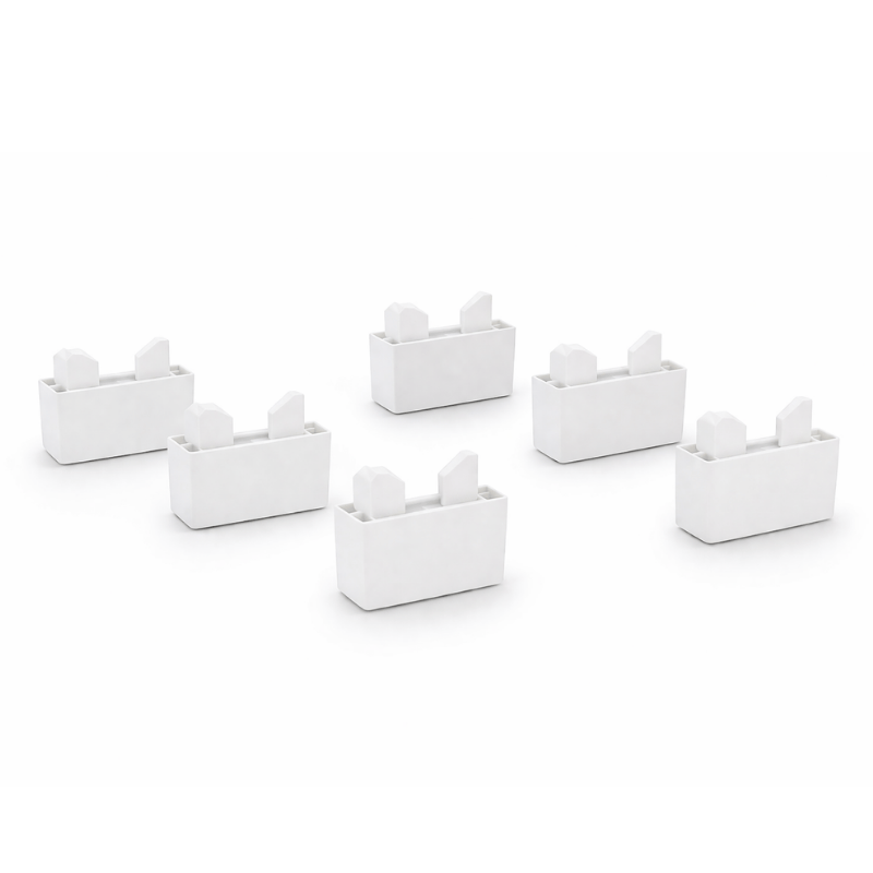 Kit 6 Pés Plástico Branco - Sallêto