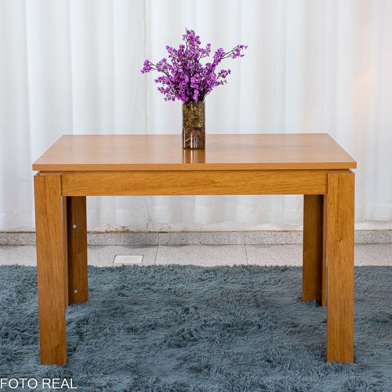Base Mesa de Jantar Athenas 120x80 Amêndoa Clean - Lopas - Imagem 2