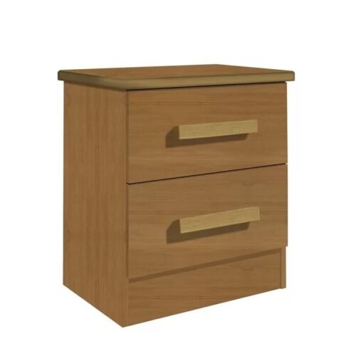 Mesa de Cabeceira New Athos Cinamomo com 2 Gavetas - D Doro