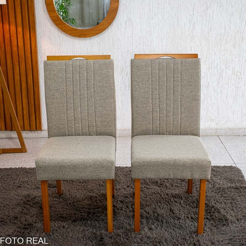 Mesa de Jantar Bali 120x80 Vidro Off Base Madeira + 4 Cadeiras Atlanta Linho Bege Cru Minas Plac - Entregue Montada - Imagem 12