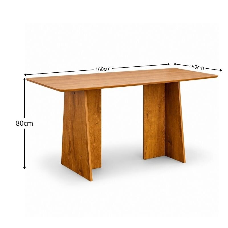 Base Mesa de Jantar Londres 160x80 Cinamomo - Cel Móveis - Imagem 2
