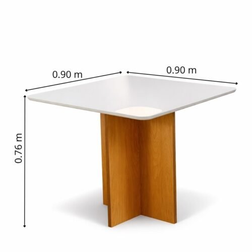 Alternative view of Base Mesa de Jantar Moscou 90x90 Vidro Off Base Cinamomo - Minas Plac