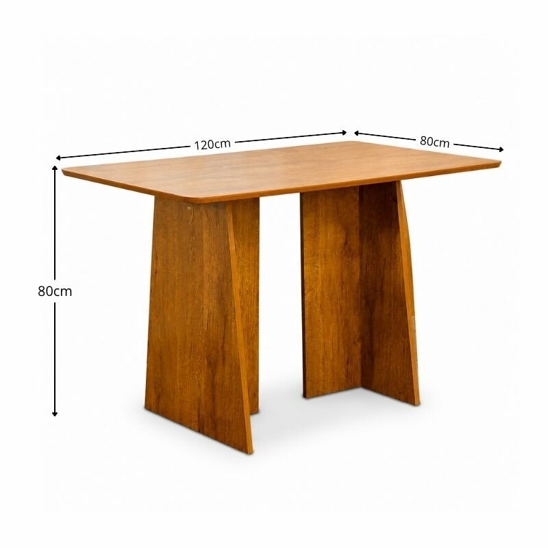 Base Mesa de Jantar Londres 120x80 Cinamomo - Cel Móveis - Imagem 2