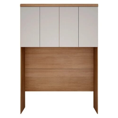 Modulado 1,67m Rizon Aéreo Casal Cumaru/Fendi 4 Portas para Cama Casal e Queen - Novo Horizonte