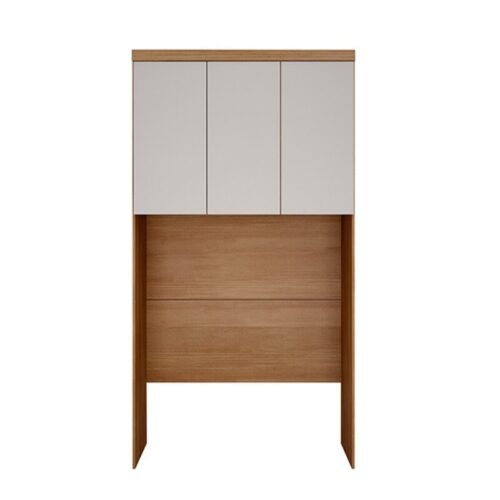 Modulado 1,45m Rizon Aéreo Casal Cumaru/Fendi 3 Portas para Cama Casal - Novo Horizonte