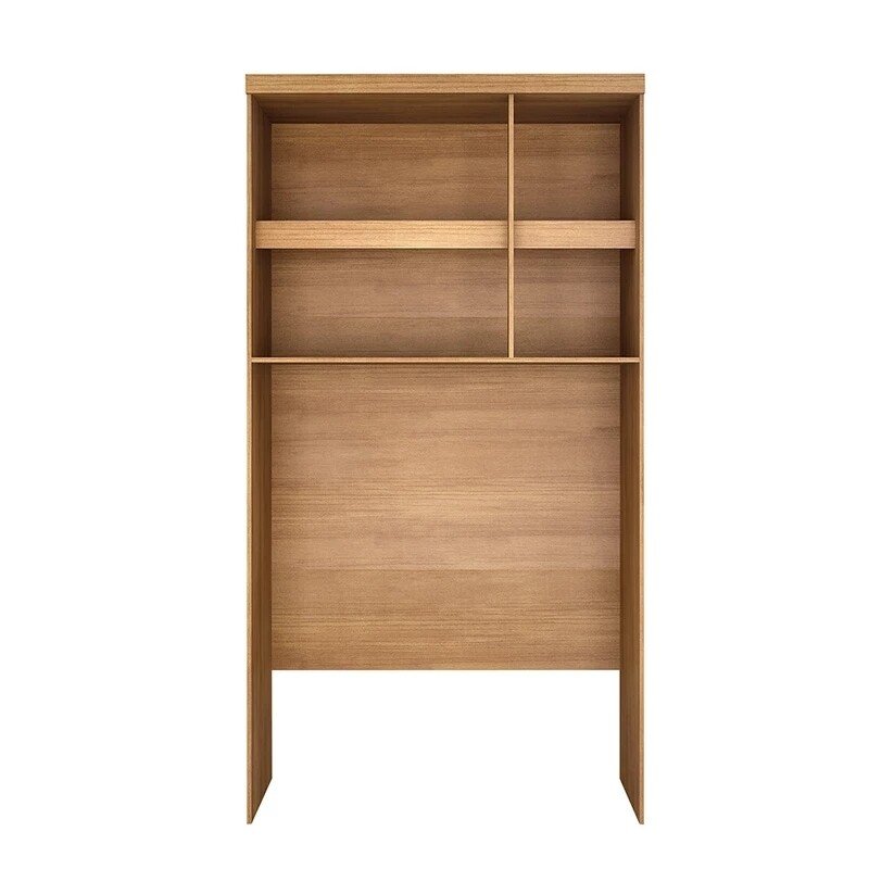 Quarto Modulado Solteiro Rizon Cumaru/Fendi: Guarda-roupa Rizon 4 Portas + Criado Rizon + Rizon Aéreo Solteiro 2 Portas - Novo Horizonte - Imagem 6