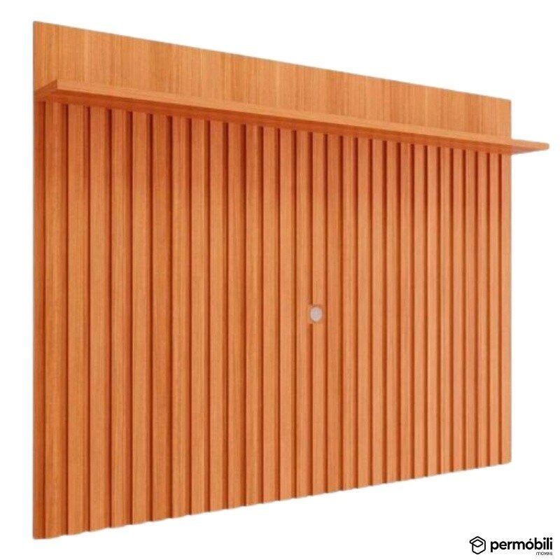 Painel 1,80m Speed Trend Cinamomo com Detalhe Ripado 100% MDF para TV até 70" - Permóbili