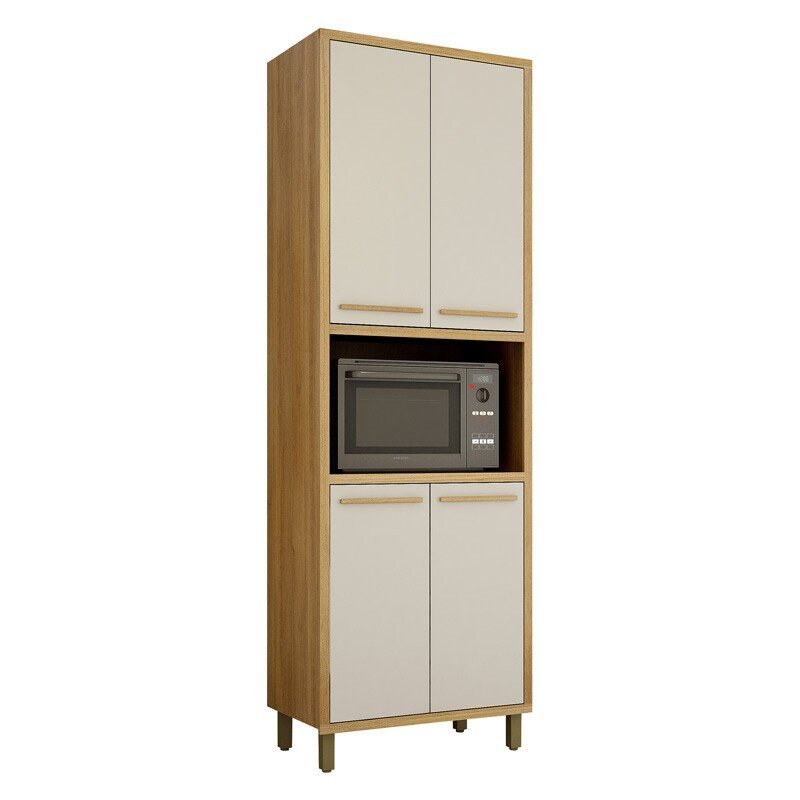 Cozinha 3 Peças Torino Cinamomo/Off: Paneleiro 0,73m + Balcão 1,20m + Aéreo 1,20m - Valdemóveis - Imagem 9