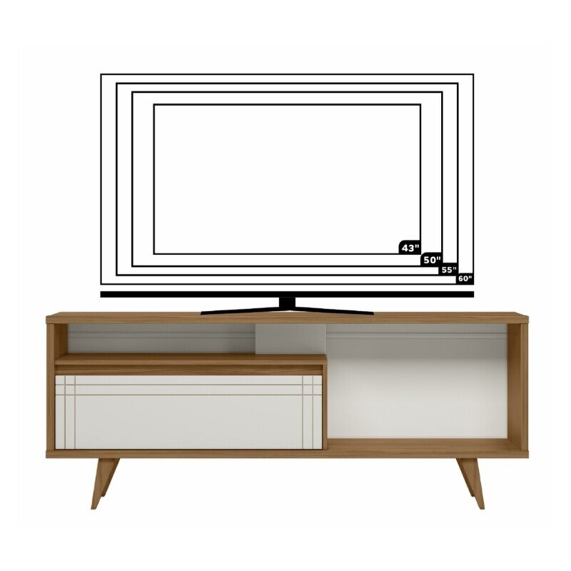 Rack Bancada 1,63m NT 1315 Freijó/Off para TV até 60" - Notável - Imagem 3