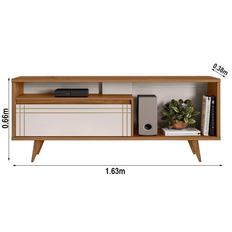 Rack Bancada 1,63m NT 1315 Freijó/Off para TV até 60" - Notável - Imagem 7