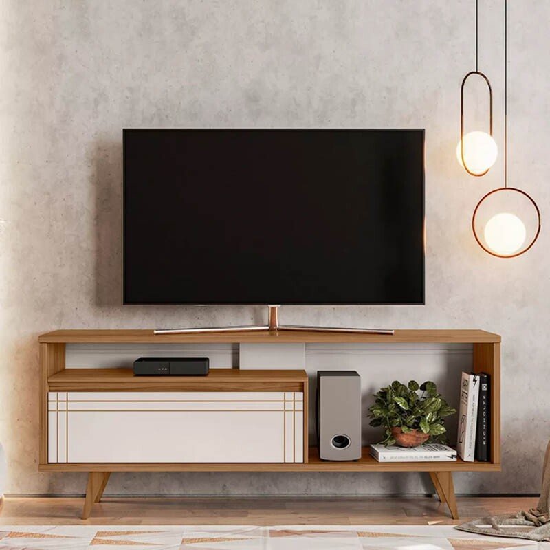 Rack Bancada 1,63m NT 1315 Freijó/Off para TV até 60" - Notável