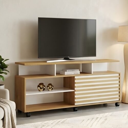 Rack Bancada 1,50m Star Cinamomo/Off para TV até 55" - Valdemóveis