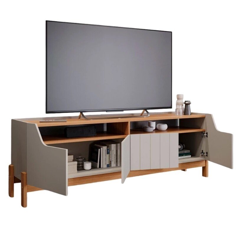 Rack Bancada 1,85m Moema Off/Cinamomo 100% MDF para TV até 70" - Permóbili - Imagem 2