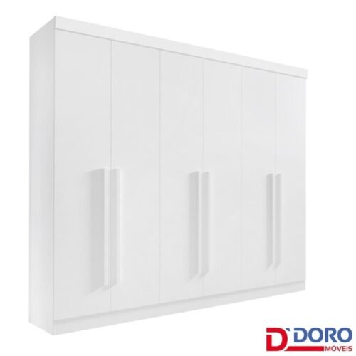 Guarda-roupa Casal 2,75m Da Vinci Plus Branco 6 Portas 6 Gavetas 100% MDF - D Doro