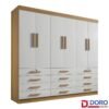 Guarda-roupa Casal 2,40m Mônaco Plus Cinamomo/Off 6 Portas 12 Gavetas 100% MDF - D Doro