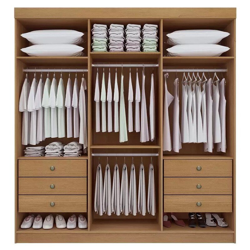 Guarda-roupa Casal 2,05m Colibri Cinamomo 6 Portas 6 Gavetas - D Doro - Imagem 2