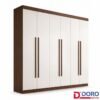 Guarda-roupa Casal 2,32m Monte Carlo Castanho/Off 6 Portas 6 Gavetas 100% MDF - D Doro