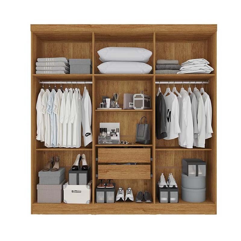 Guarda-roupa 1,80m Recife Cinamomo/Off 6 Portas 2 Gavetas - Sallêto - Imagem 2
