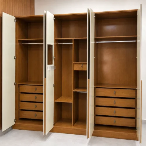 Guarda-roupa Casal 2,75m Ibiza Nature/Off 6 Portas 8 Gavetas - Bianchi