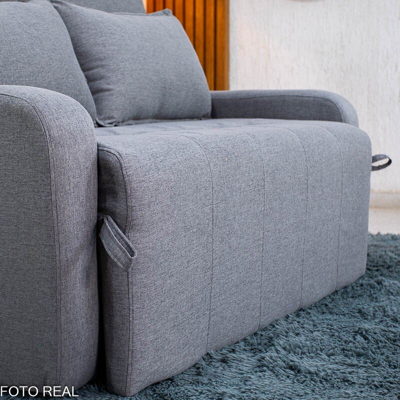 Sofá Cama Amora New Linho Cinza 250/487 - 1,37m - Imagem 11