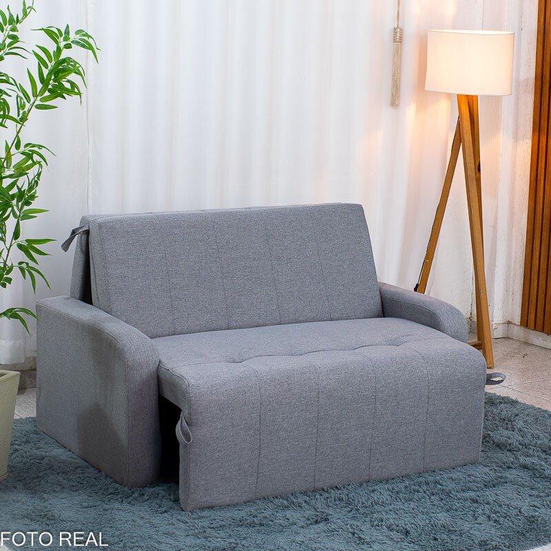 Sofá Cama Amora New Linho Cinza 250/487 - 1,37m - Imagem 6