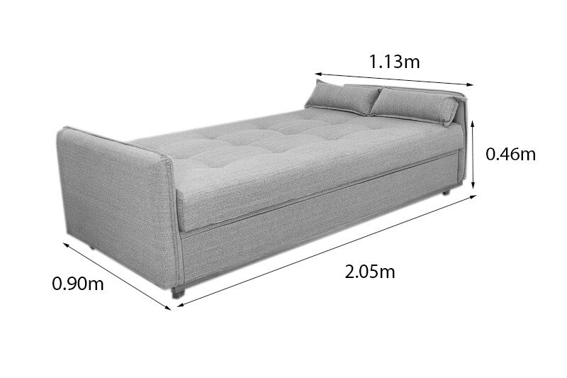 Sofá Cama Ipanema Linho Bege 2274 com Baú - 2,05m - Imagem 10